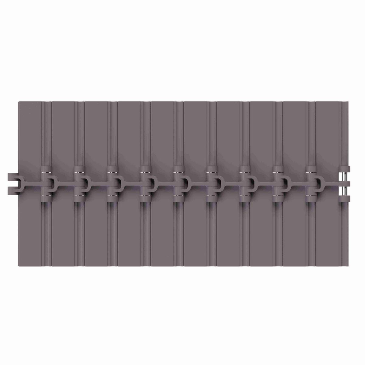 Rexnord 831 Straight Running Solid Top, Material: Brown High Performance, Width: 7.5in, Pitch: 1.5in - 81400023