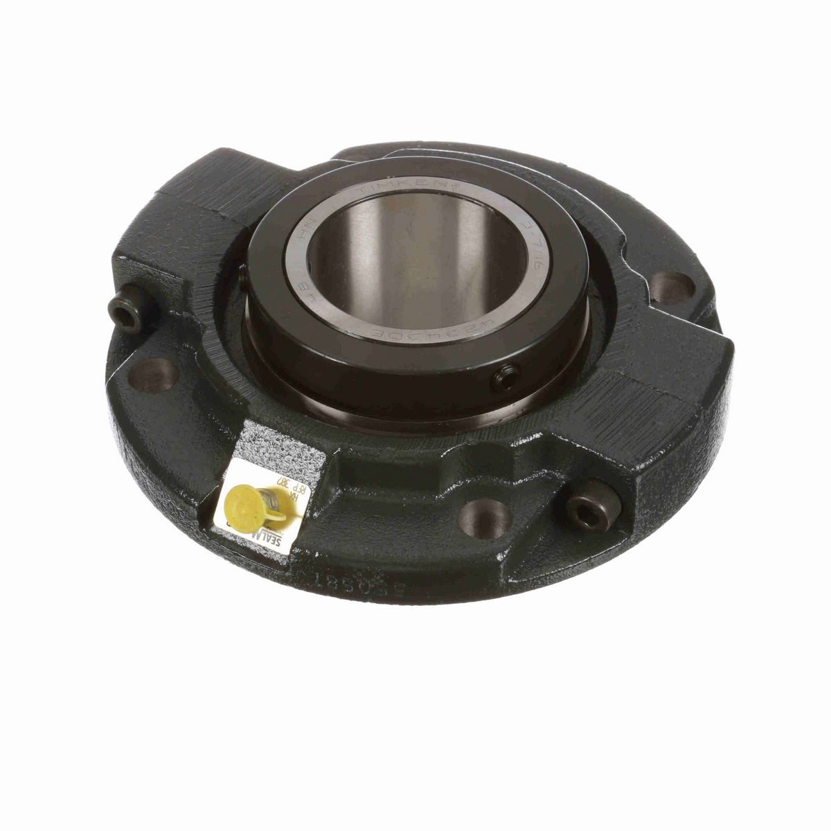 Sealmaster Mounted Cast Iron Piloted Flange Tapered Roller - 52100 Bearing Steel - Double Collar Mount Lock - RFP 307