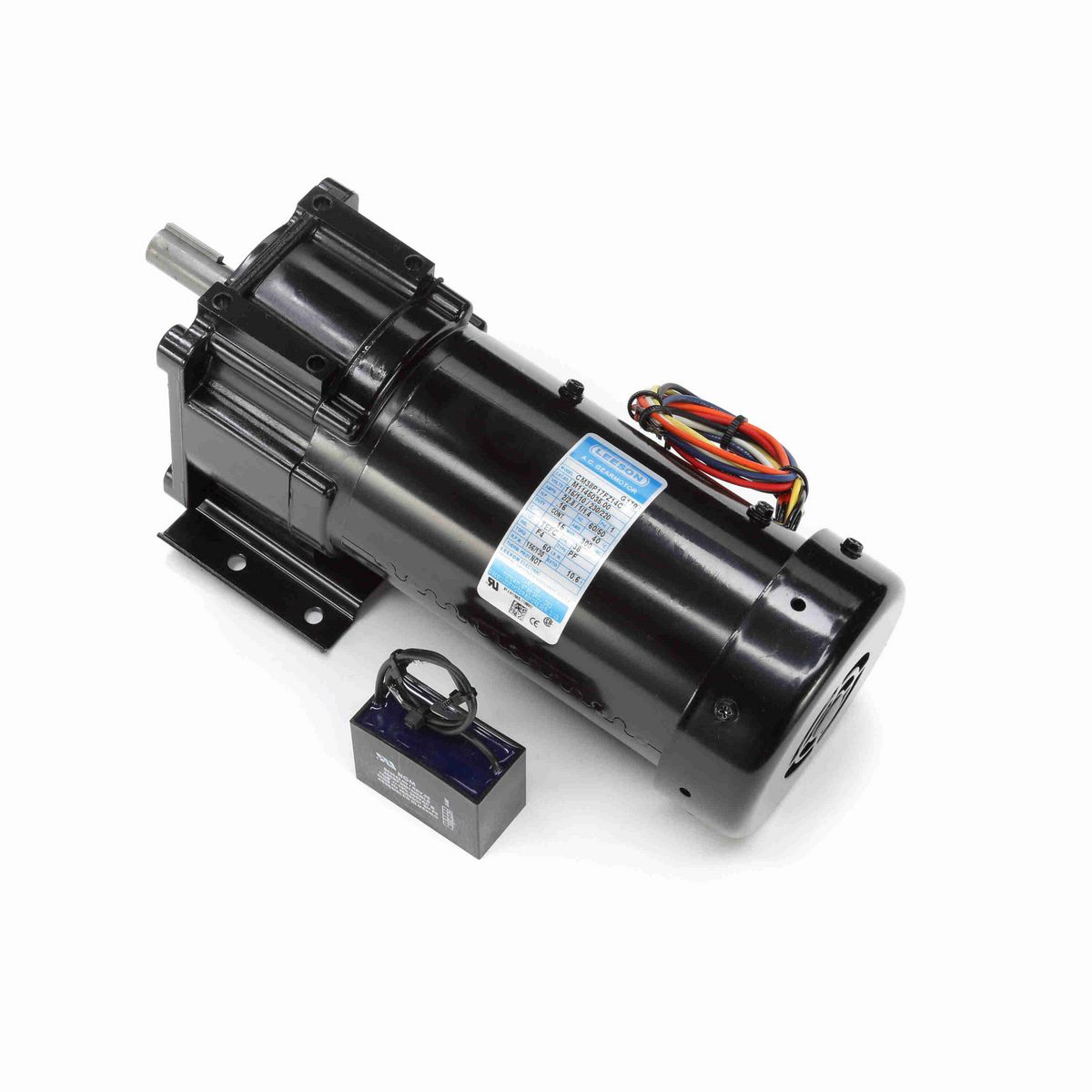 LEESON Parallel Shaft Gearmotor, 0.16 HP, 1 Ph, 60 Hz, 110 V, 156 RPM, 38 Frame, TEFC - M1145035.00