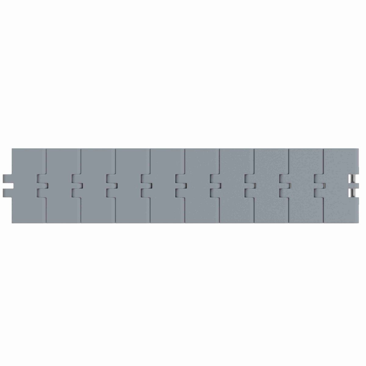Rexnord 820 Straight Running Solid Top, Material: Silver Platinum Series™ X, Width: 4in, Pitch: 1.5in - 10291555