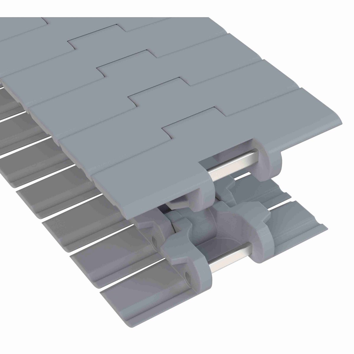 Rexnord 882TAB Side-flexing Solid Top, Material: Silver Platinum Series™ X, Width: 7.5in, Pitch: 1.5in - L0882660333