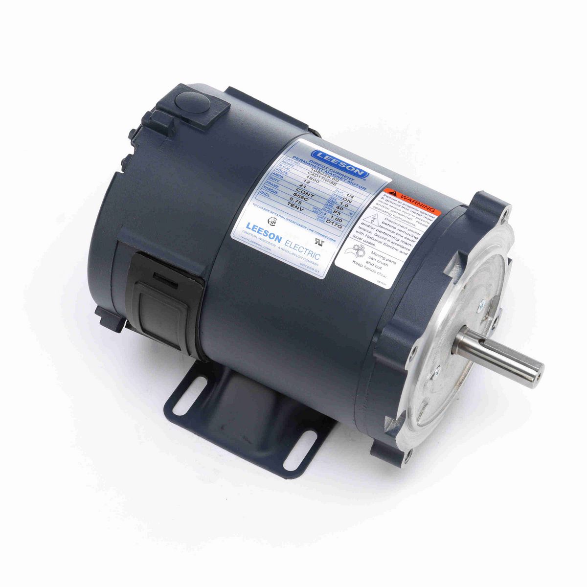 LEESON Low Voltage Motor, 0.25 HP, 12 V, 1800 RPM, S56C Frame, TENV - 108045.00