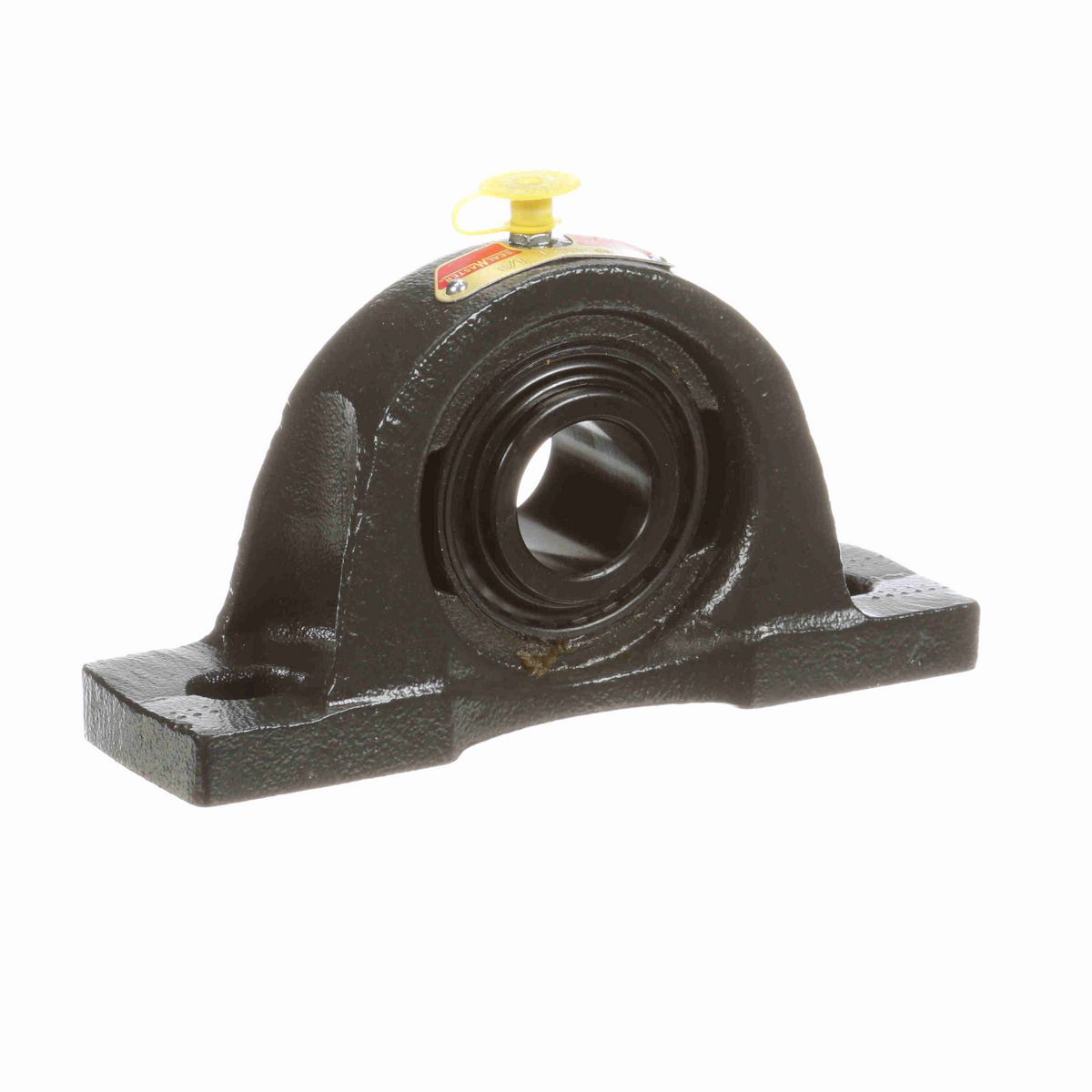 Sealmaster Mounted Cast Iron Two Bolt Pillow Block Ball Bearing - 52100 Bearing Steel, Black Oxided - Setscrew Lock - NP-18C