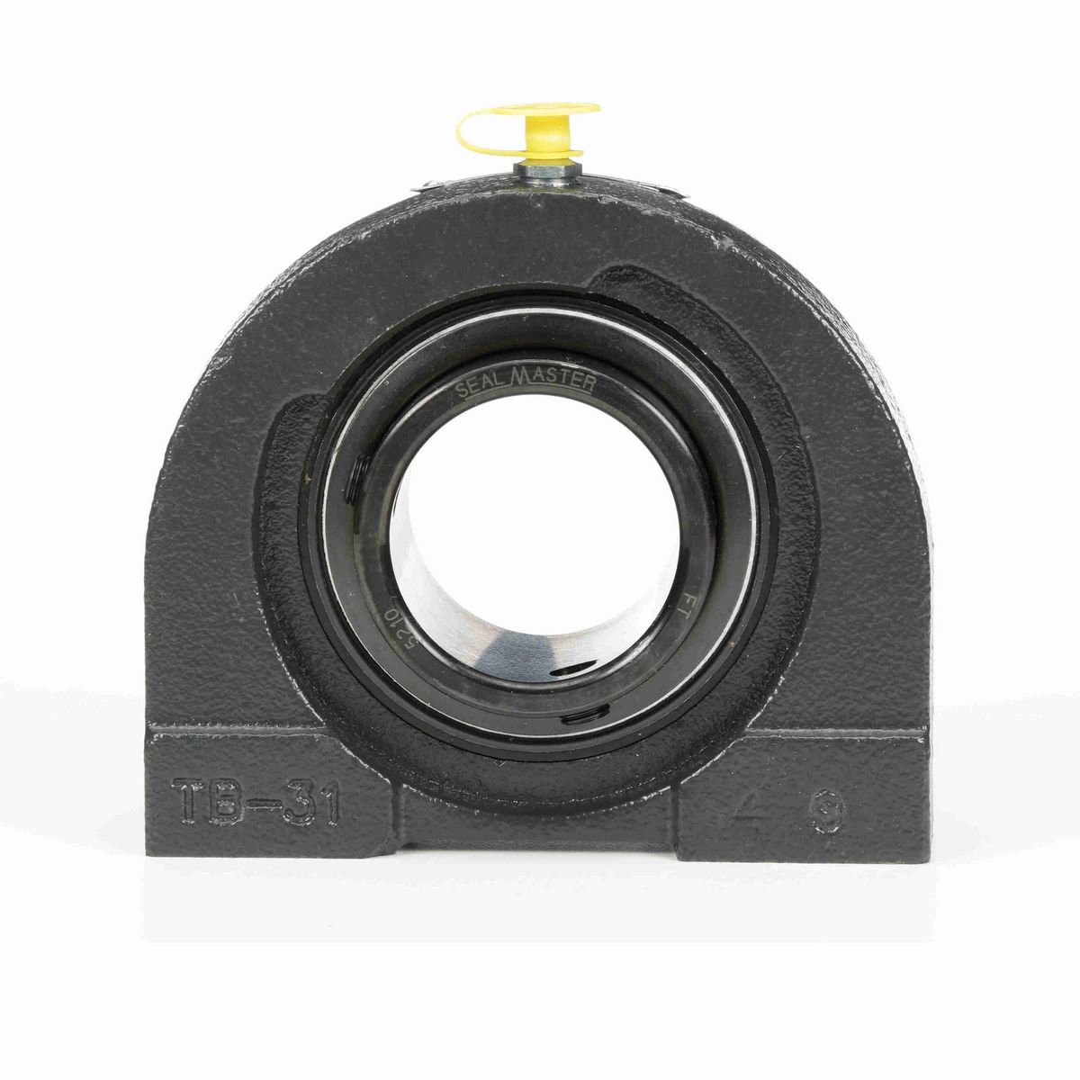 Sealmaster Mounted Cast Iron Tapped Base Pillow Block Ball Bearing - 52100 Bearing Steel, Black Oxided - Setscrew Lock - TB-210