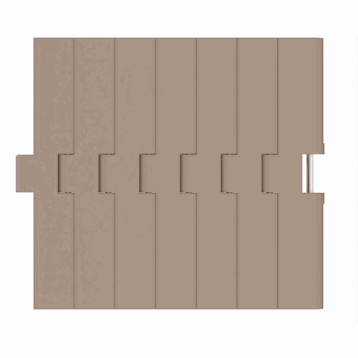 Rexnord 882B Side-flexing Solid Top, Material: Tan Low Friction, Width: 10in, Pitch: 1.5in - LF882K10