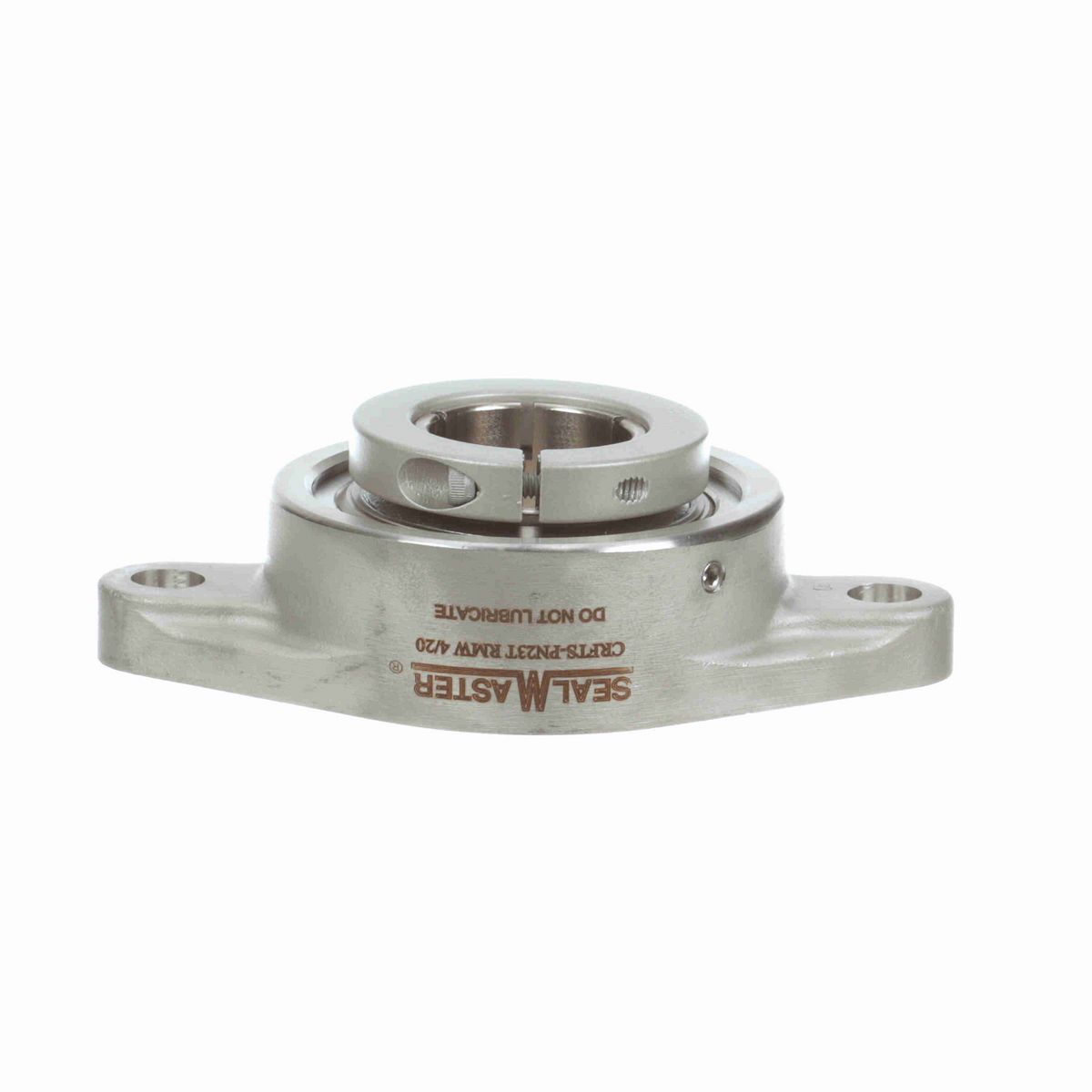 Sealmaster Mounted Stainless Steel Two Bolt Flange Ball Bearing - 52100 Bearing Steel, Phosphorus Nickel Coated - Concentric Lock - Corrosion Resistant - Reduced Maintenance - Lubed for Life - CRFTS-PN23T RMW