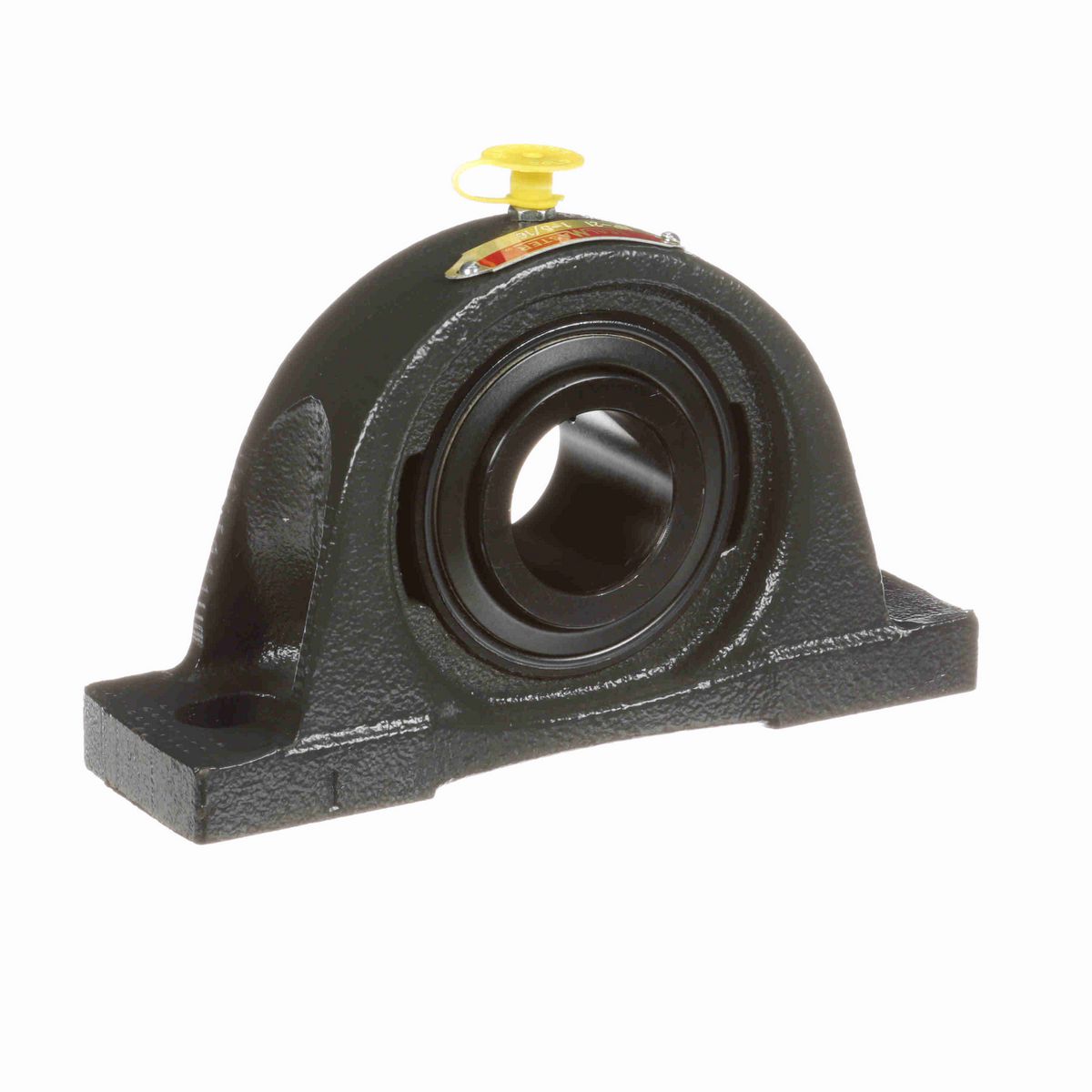 Sealmaster Mounted Cast Iron Two Bolt Pillow Block Ball Bearing - 52100 Bearing Steel, Black Oxided - Setscrew Lock - NP-21