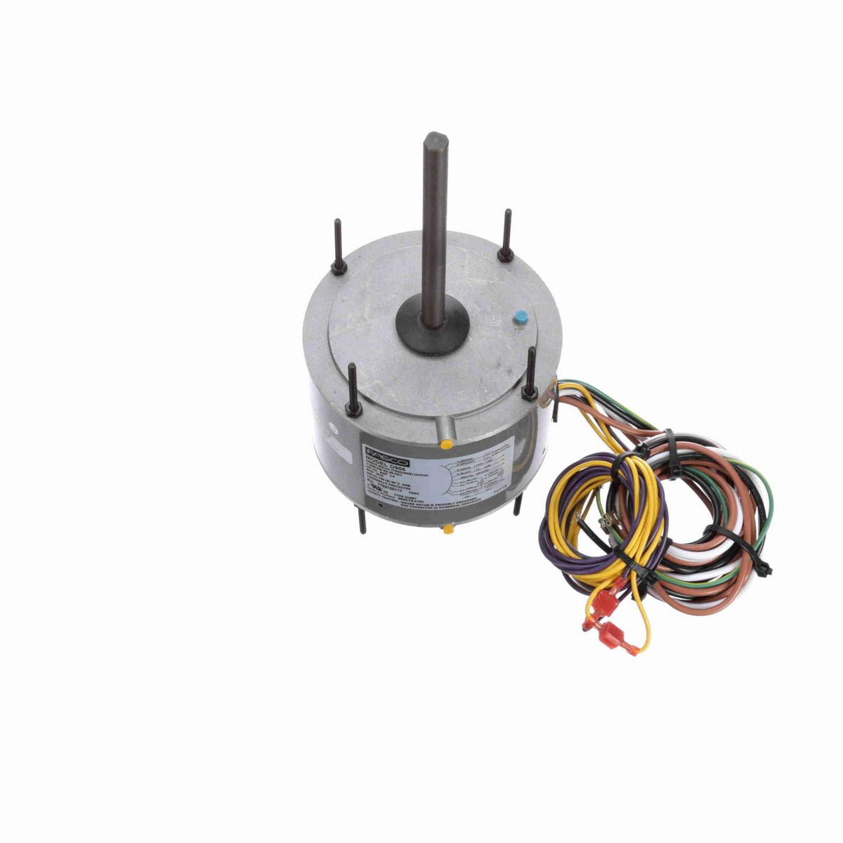 FASCO Condenser Fan Motor, 1/5 HP, 1 Ph, 60 Hz, 208-230 V, 1075 RPM, 1 Speed, 48 Frame, TEAO - D906