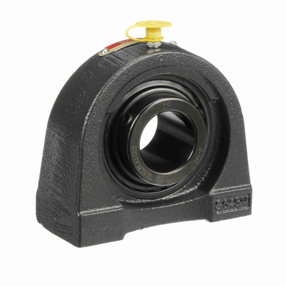 Sealmaster Mounted Cast Iron Tapped Base Pillow Block Ball Bearing - 52100 Bearing Steel, Black Oxided - Setscrew Lock - TB-20C