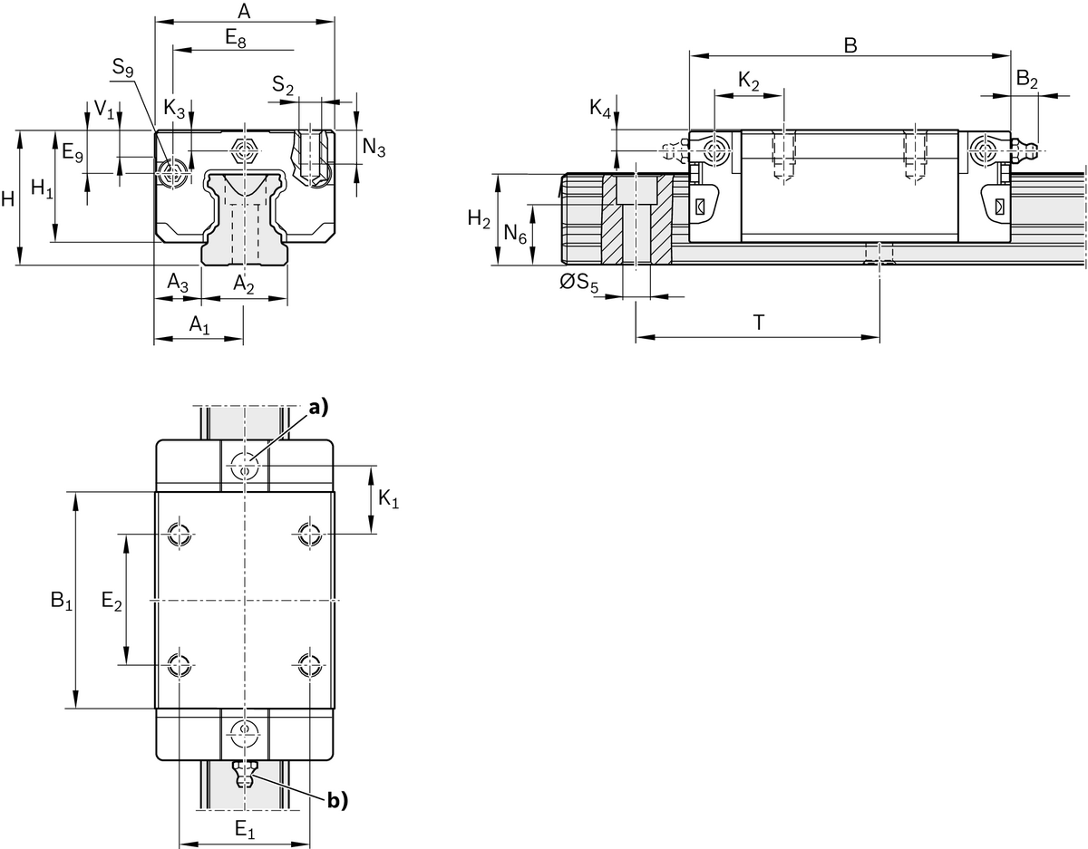 Шариковая каретка NRFG из нержавеющей стали Resist NRII Bosch Rexroth KWD-015-SNS-C0-H-0 [R201119314]