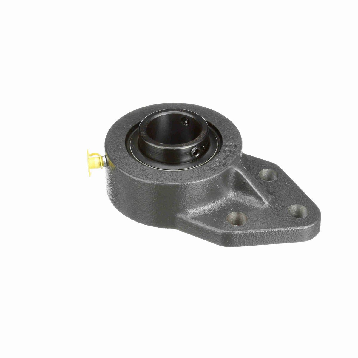 Sealmaster Mounted Cast Iron Three Bolt Flange Bracket Ball Bearing - 52100 Bearing Steel, Black Oxided - Setscrew Lock - FB-23
