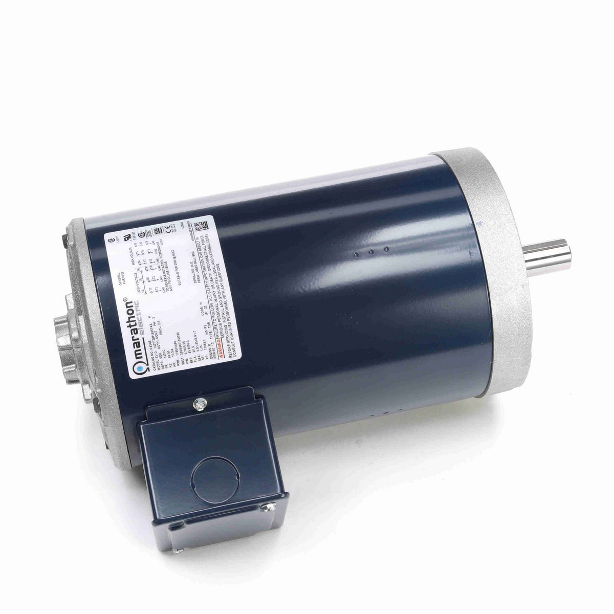 LEESON General Purpose Motor, 1 & 0.75 HP, 3 Ph, 60 & 50 Hz, 230/460 & 190/380 V, 1800 & 1500 RPM, 143TC Frame, DP - K634B