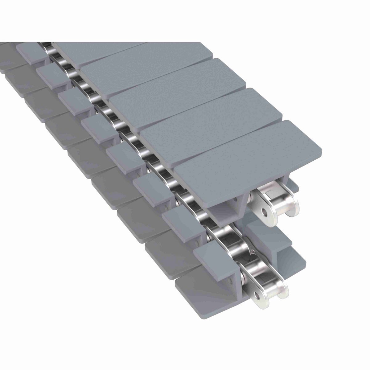 Rexnord 1873TAB Side-flexing Solid Top, Material: Silver Platinum Series, Width: 3.25in, Pitch: 1.5in - 81430842