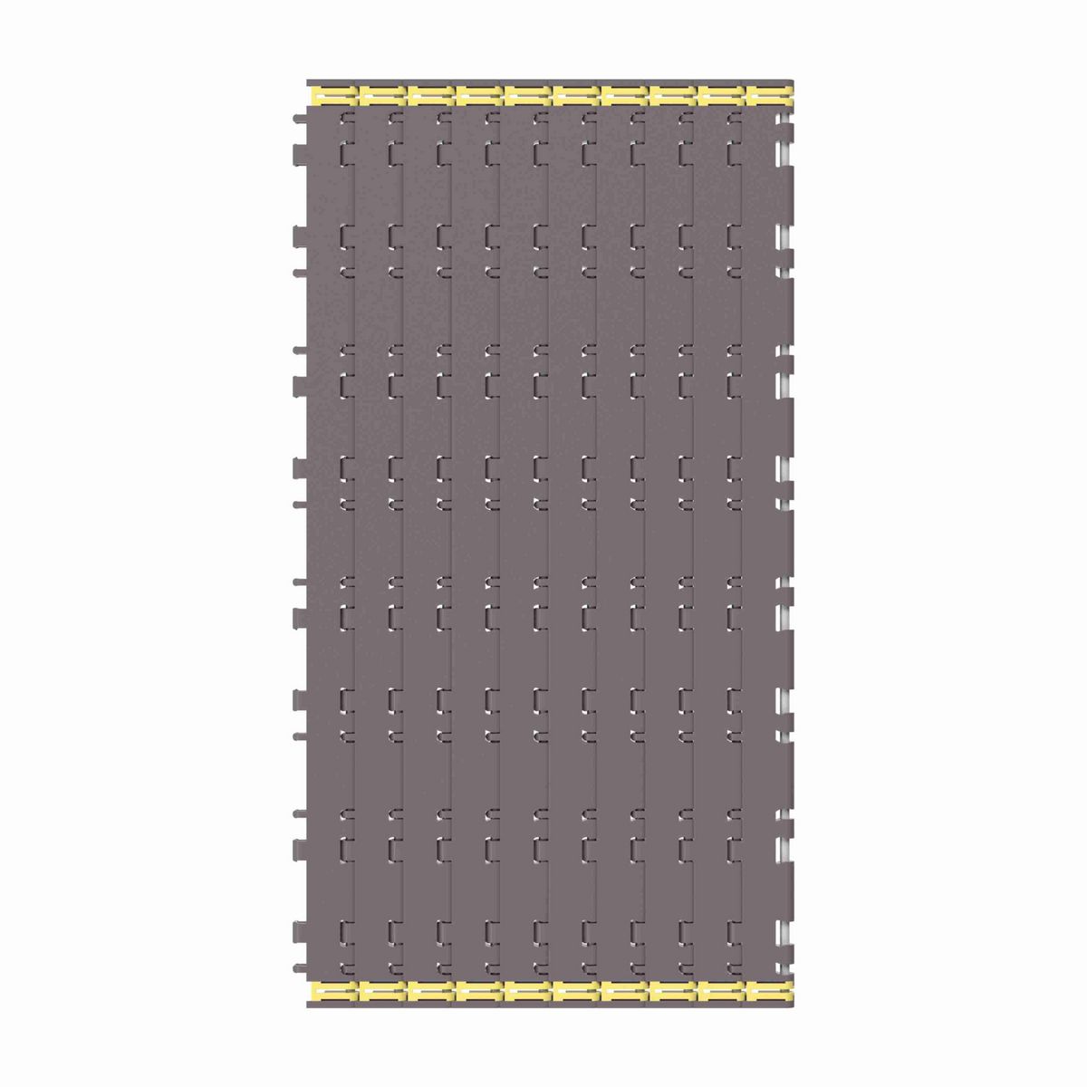 Rexnord 7956NT Side-flexing Flush Grid, Material: Brown High Performance, Width: 24in, Pitch: 1.25in - 10464497