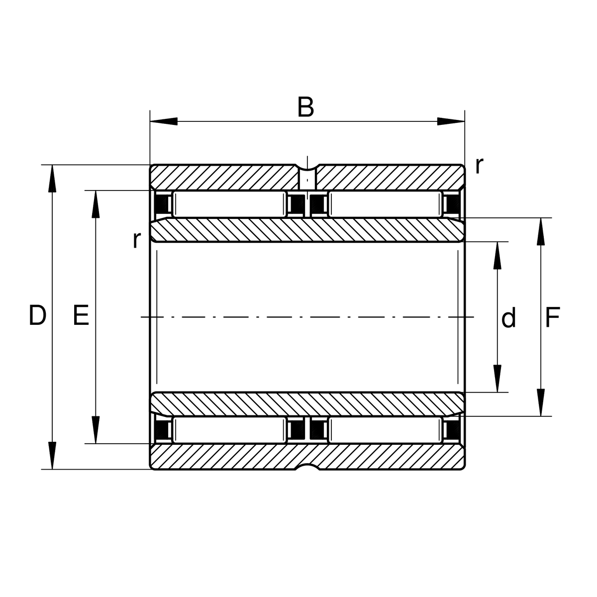 Игольчатый роликоподшипник INA NAO30X45X26-ZW-ASR1-XL (NAO30X45X26-ZW-ASR1)