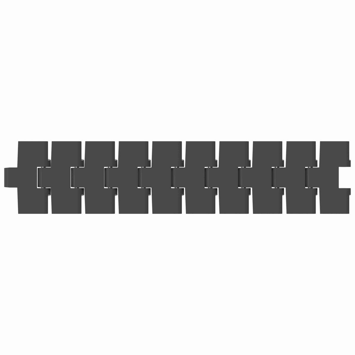 Rexnord 880B Side-flexing Solid Top, Material: Black Melt Resistant, Width: 3.25in, Pitch: 1.5in - 81413121