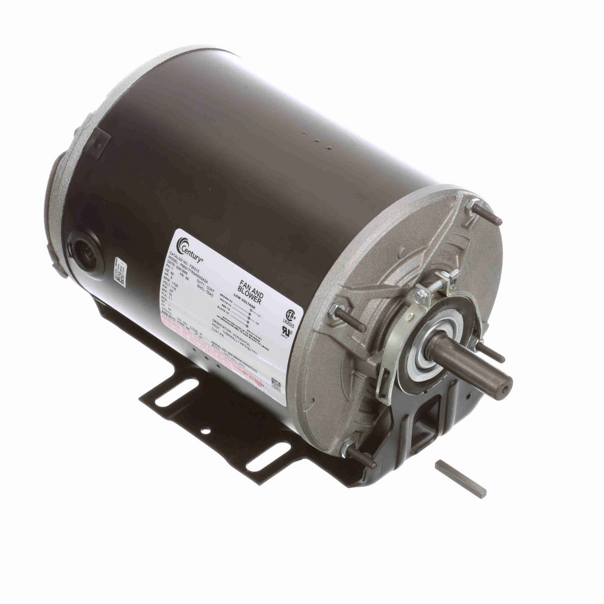 Century Fan and Blower Motor, .5 HP, 1 Ph, 60 Hz, 115 V, 1800 RPM, 56 Frame, TEAO - F352V2