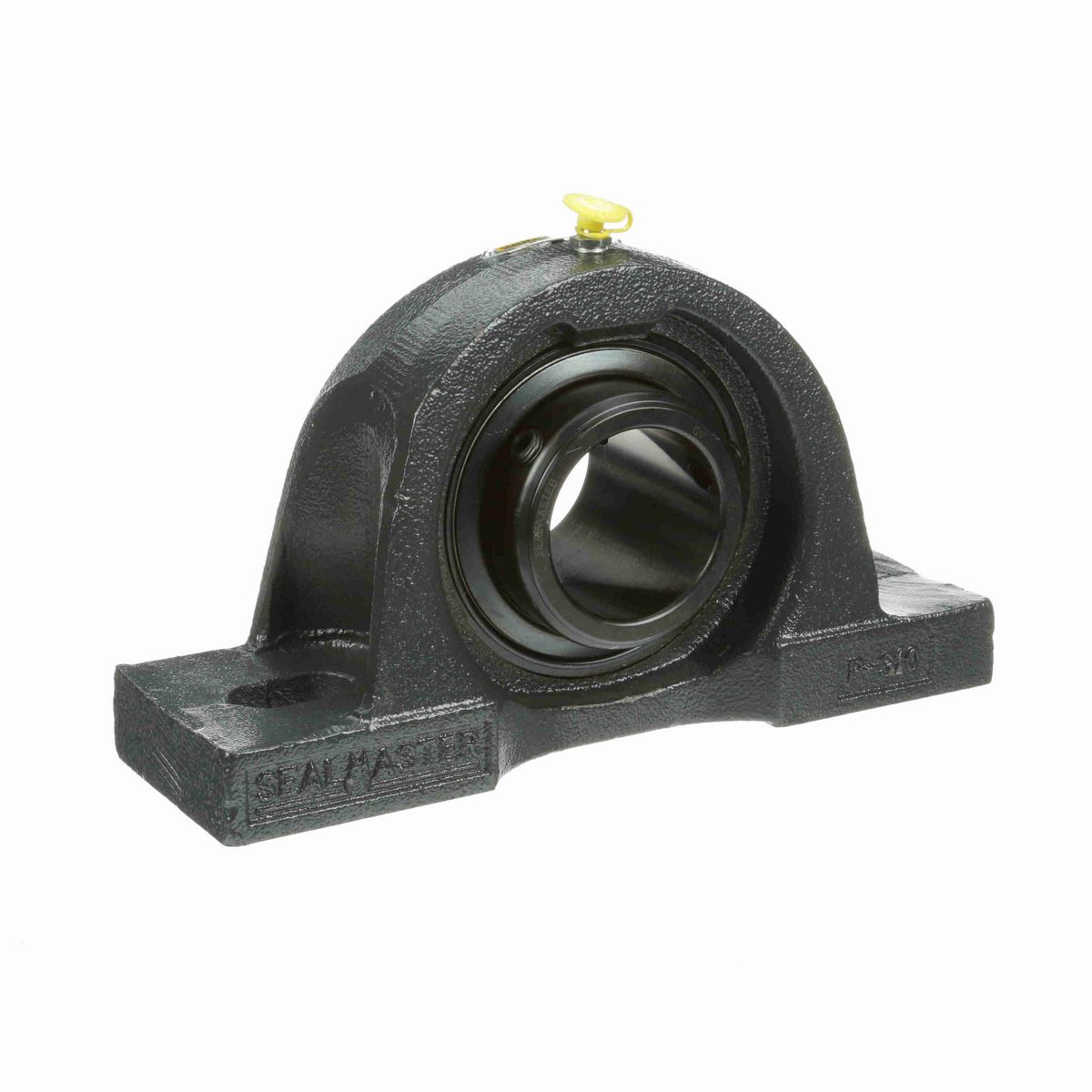 Sealmaster Mounted Cast Iron Two Bolt Pillow Block Ball Bearing - 52100 Bearing Steel, Black Oxided - Double Setscrew Lock - Air Handling Housing Fit, Noise Tested - MPD-35 CXU