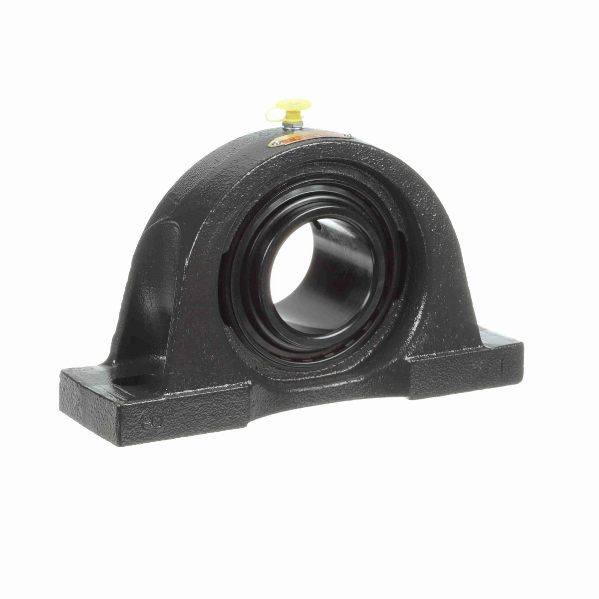 Sealmaster Mounted Cast Iron Two Bolt Pillow Block Ball Bearing - 52100 Bearing Steel, Black Oxided - Setscrew Lock - NP-38C