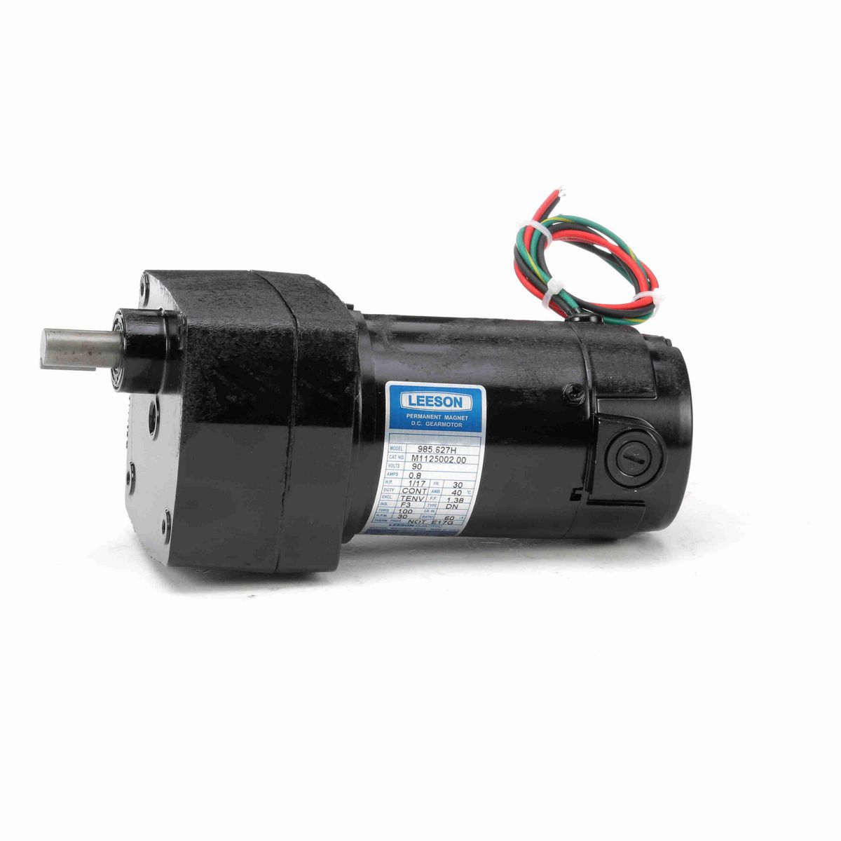 LEESON Parallel Shaft Gearmotor, 0.06 HP, 90 V, 30 RPM, 30 Frame, TENV - M1125002.00