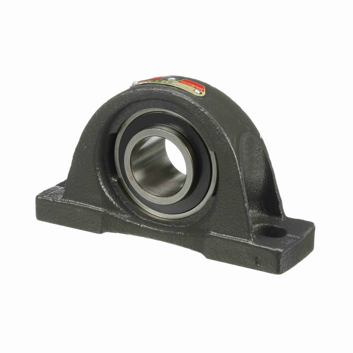 Sealmaster Mounted Cast Iron Two Bolt Pillow Block Ball Bearing - 52100 Bearing Steel, Black Oxided - Setscrew Lock - NPMH-23