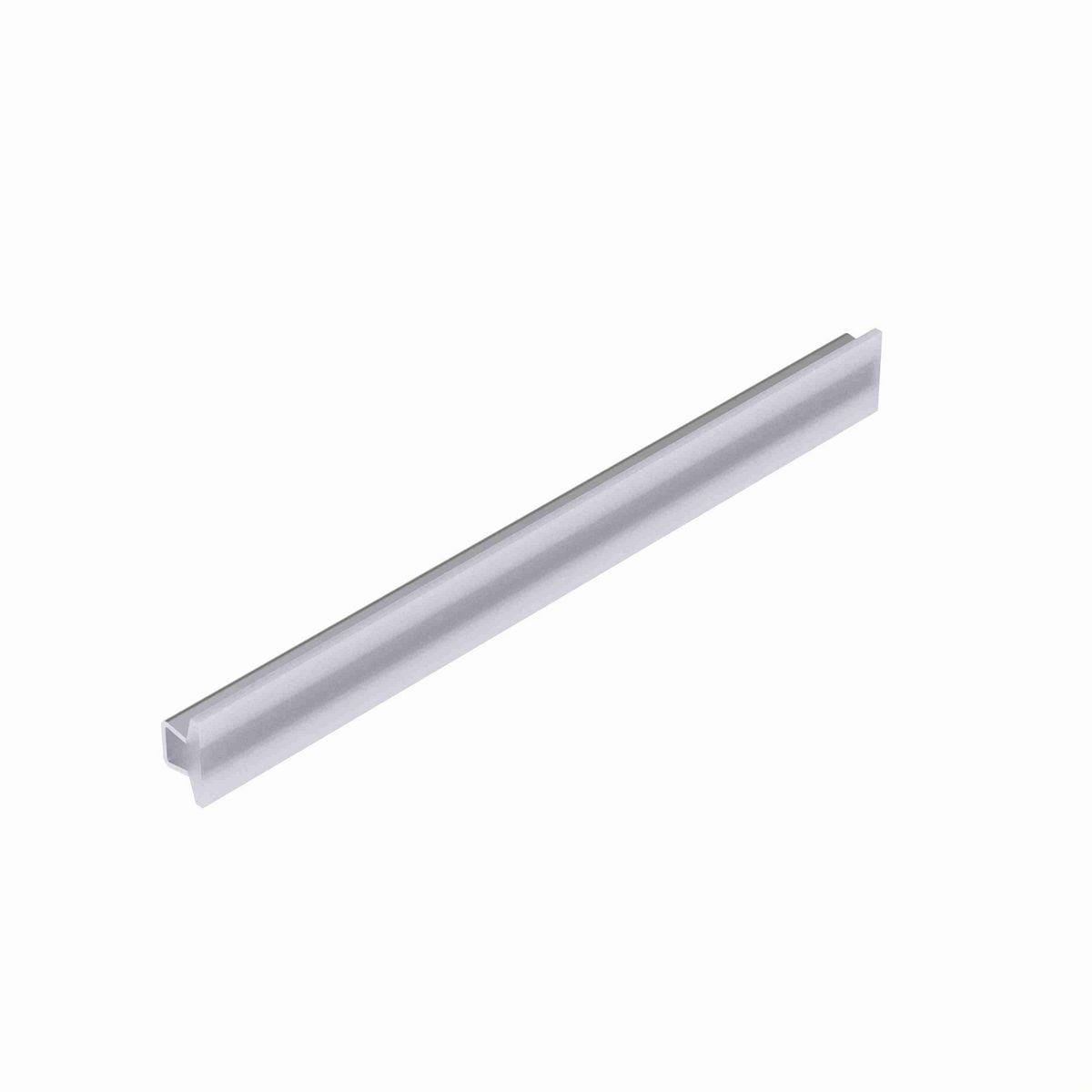 System Plast Wide Flat Guide Rail: 1.25"W X 0.69"H X 96"L White UHMW-PE - VG-SSWFS-1.25-8