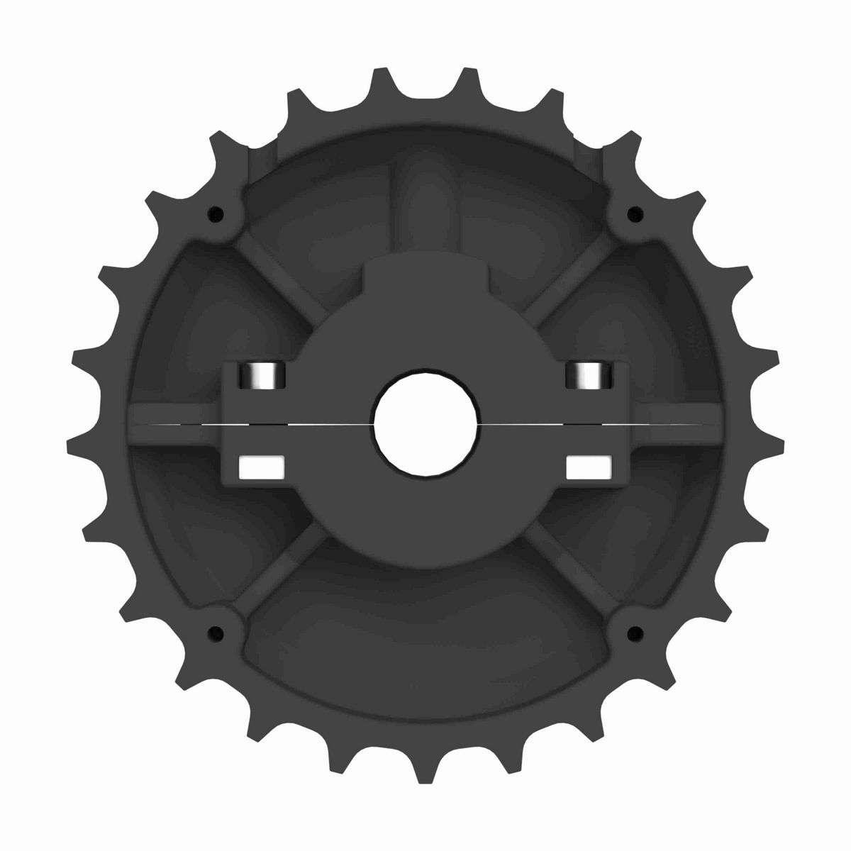 Rexnord 815 Series Split Molded Nylon Sprocket with 25 Teeth and a 1in Round Rough Stock Bore (RSB) - 614-53-ENG