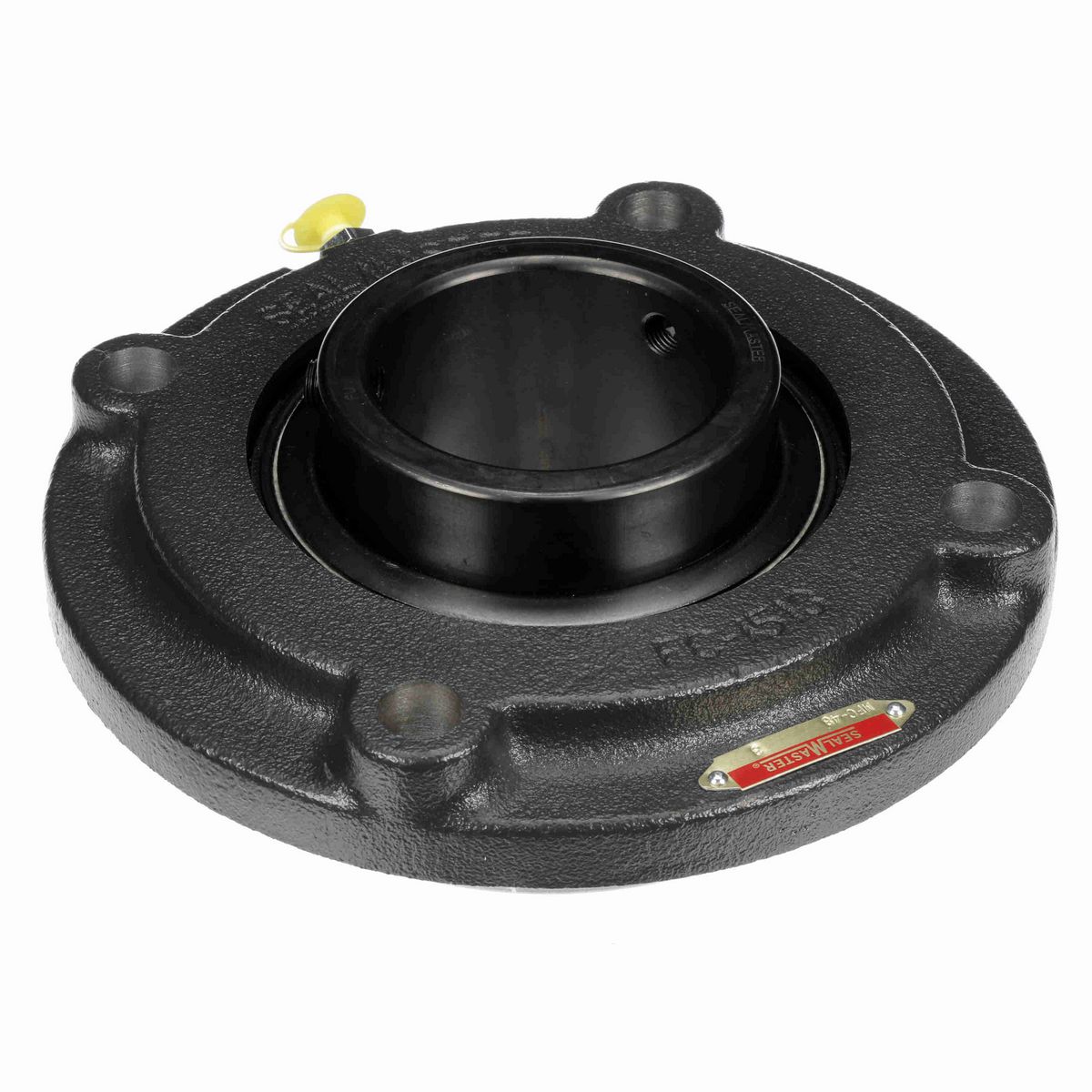 Sealmaster Mounted Cast Iron Flange Cartridge Ball Bearing - 52100 Bearing Steel, Black Oxided - Setscrew Lock - MFC-48