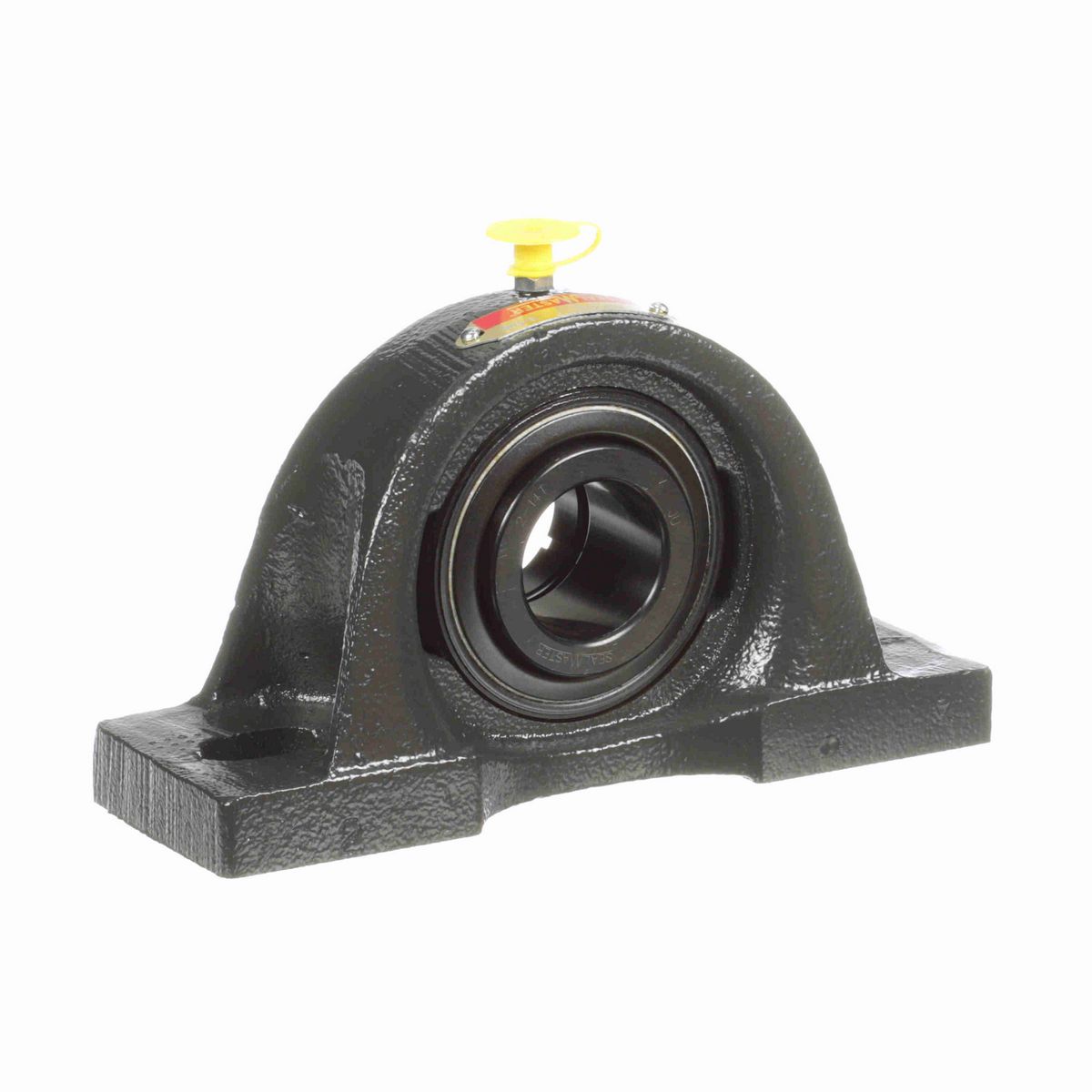 Sealmaster Mounted Cast Iron Two Bolt Pillow Block Ball Bearing - 52100 Bearing Steel, Black Oxided - Concentric Lock - MP-20T