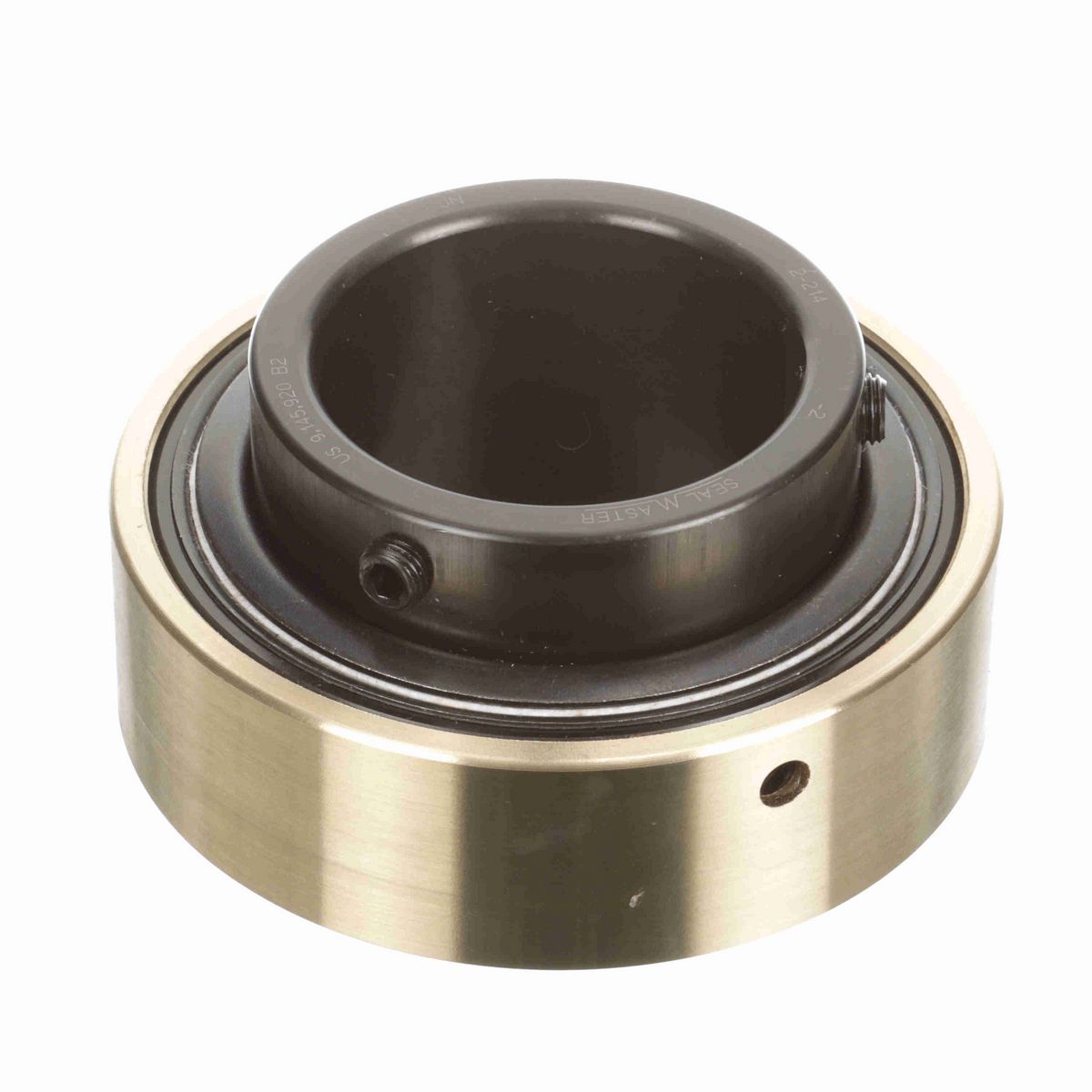 Sealmaster Mounted Insert Only Ball Bearing - 52100 Bearing Steel, Black Oxided - Setscrew Lock - AR-2-214