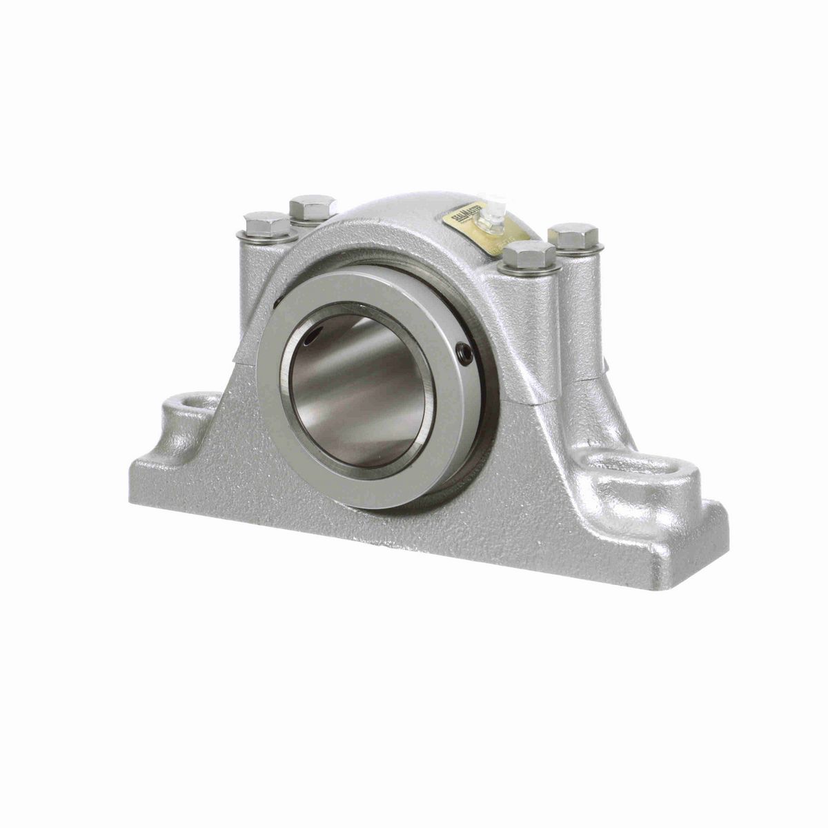 Sealmaster Mounted Flouropolymer Coated Cast Iron Two Bolt Pillow Block Tapered Roller - 52100 Bearing Steel - Double Collar Mount Lock - Corrosion Resistant - RPB 208-C2 CR
