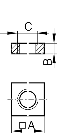 Квадратная гайка Bosch Rexroth DIN557-M5-ISO4042/ZN5/AN/T0 [R913001655]