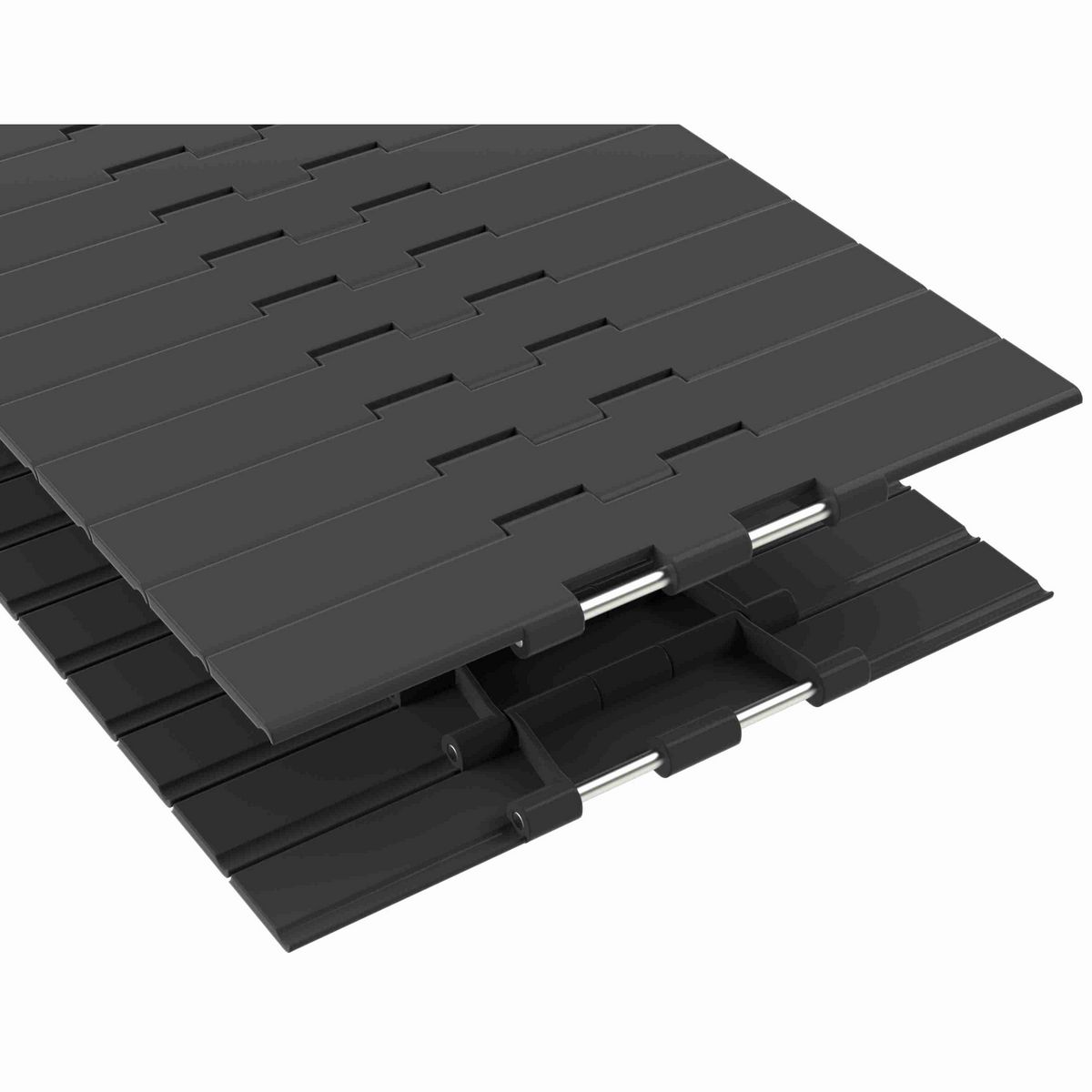 Rexnord 821 Straight Running Solid Top, Material: Black Wear Resistant, Width: 12in, Pitch: 1.5in - 81406953