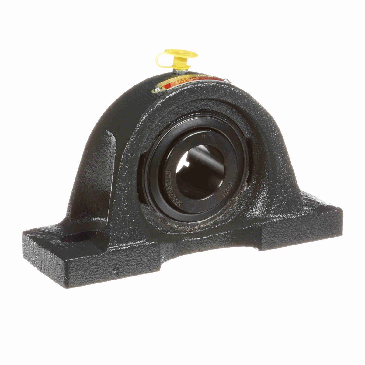 Sealmaster Mounted Cast Iron Two Bolt Pillow Block Ball Bearing - 52100 Bearing Steel, Black Oxided - Concentric Lock - MP-19T