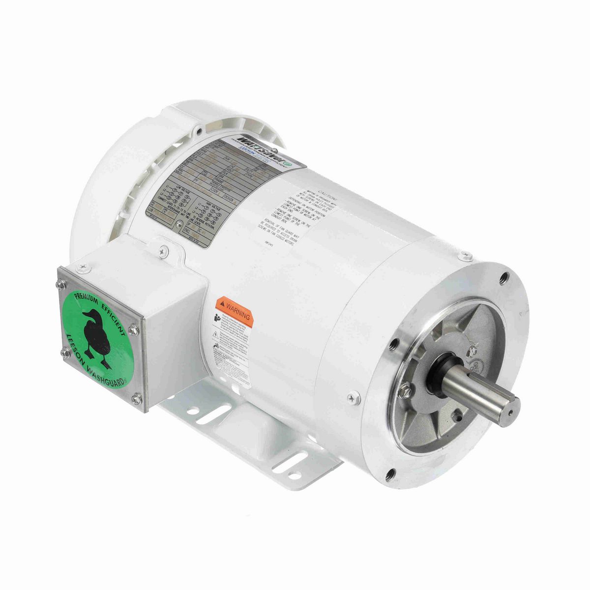 LEESON White Duck™ General Purpose Motor, 2 HP, 3 Ph, 60 Hz, 230/460 V, 3600 RPM, 145TC Frame, TEFC - 122185.00