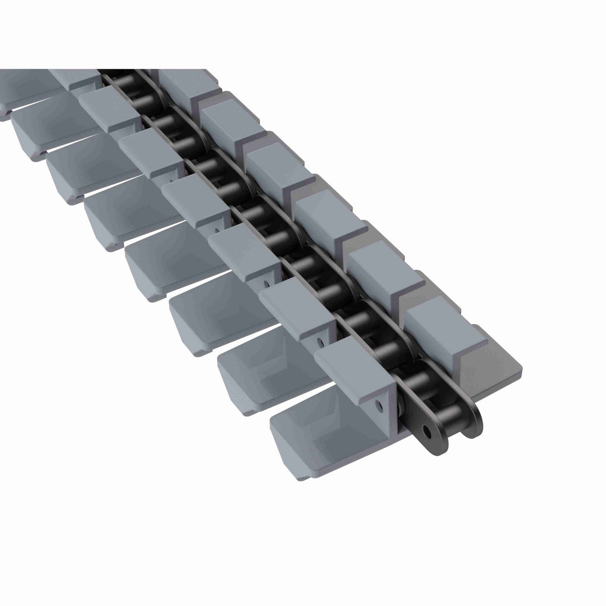 Rexnord 1873TAB SideGrip™ Side-flexing, Material: Silver Platinum Series™ X, Width: 3.75in, Pitch: 1.5in - 10394354