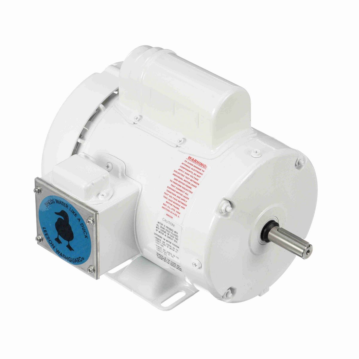 LEESON White Duck™ General Purpose Motor, 0.75 HP, 1 Ph, 60 Hz, 115/230 V, 1800 RPM, 56 Frame, TEFC - 112432.00