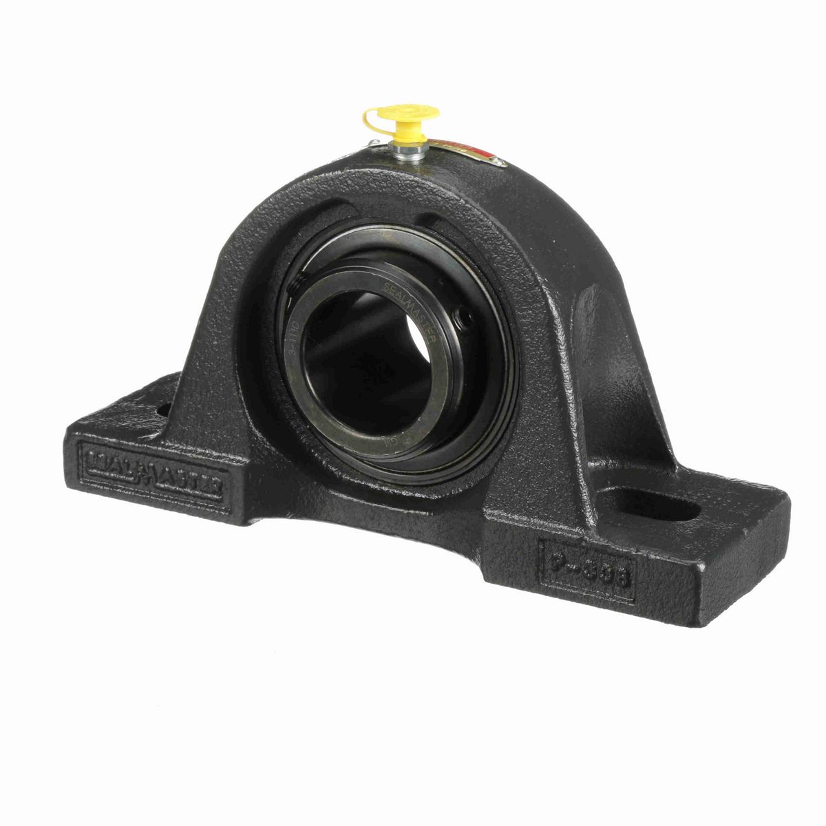Sealmaster Mounted Cast Iron Two Bolt Pillow Block Ball Bearing - 52100 Bearing Steel, Black Oxided - Double Setscrew Lock - MPD-27