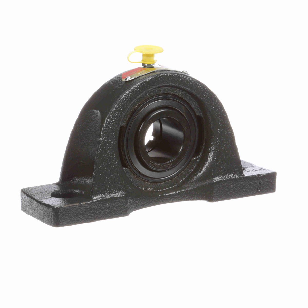 Sealmaster Mounted Cast Iron Two Bolt Pillow Block Ball Bearing - 52100 Bearing Steel, Black Oxided - Concentric Lock - NP-18T