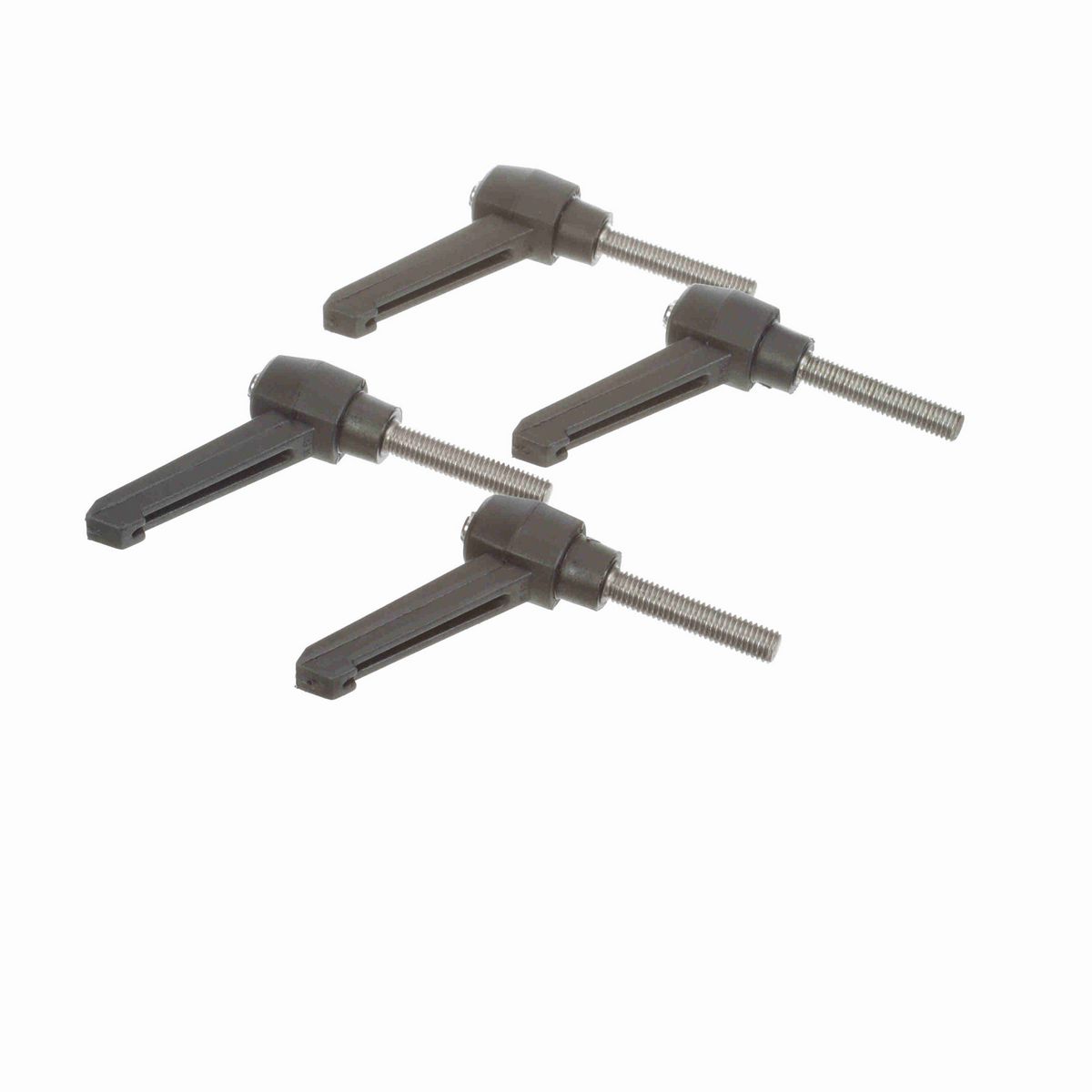 System Plast Ratchet Handle (Male); Thread: M8 x 1.27, Handle Length: 2.16-in Stud Length: 1.57-in, Color: Black - RH-20-BK-MSM8-40