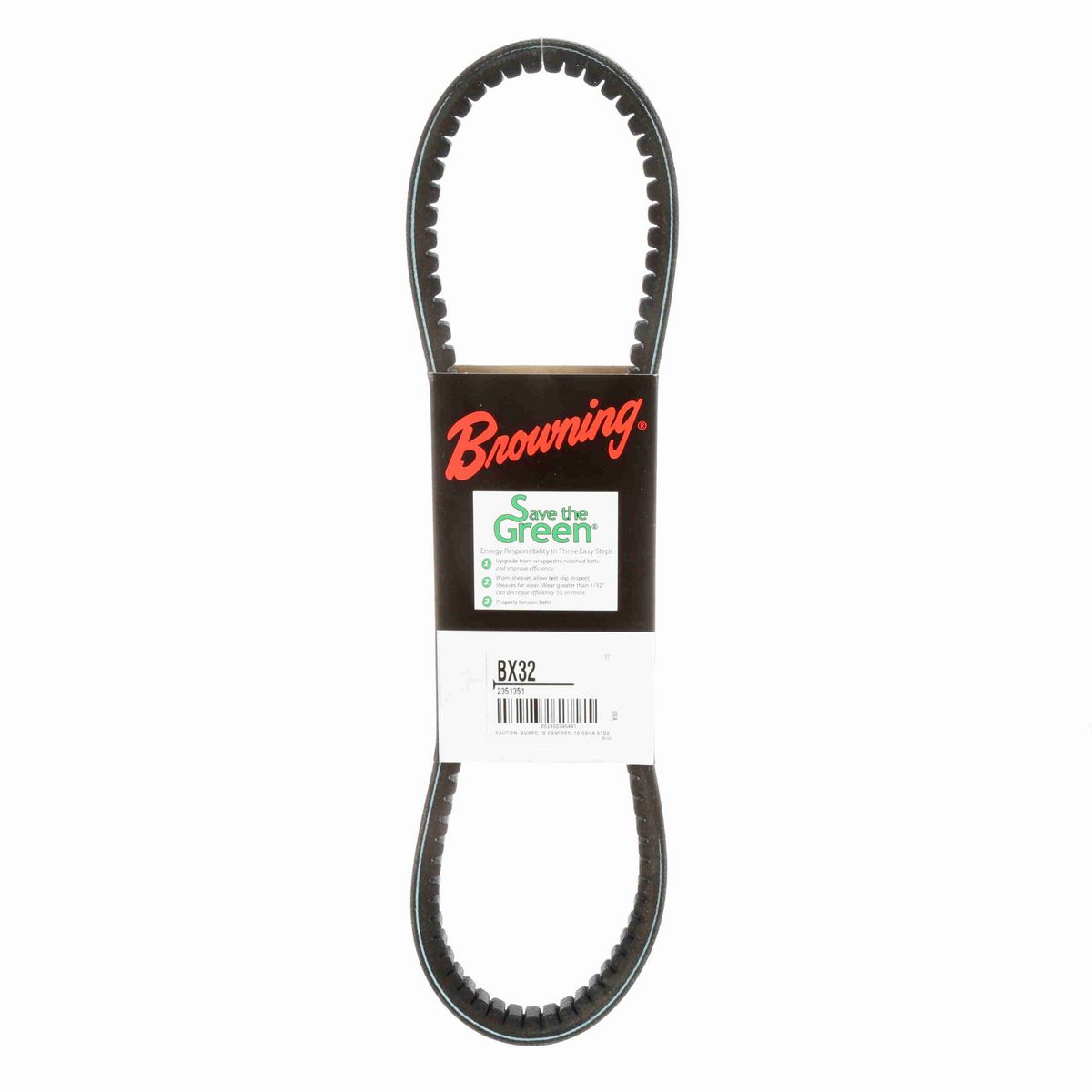 Browning EPDM Notched Belt 98% Efficient - BX32