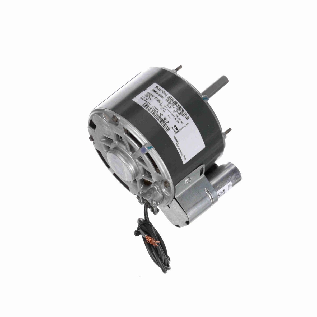 Genteq OEM Replacement Motor, 1/5 HP, 1 Ph, 60 Hz, 208-230 V, 1075 RPM, 1 Speed, 48 Frame, OPAO - 3012
