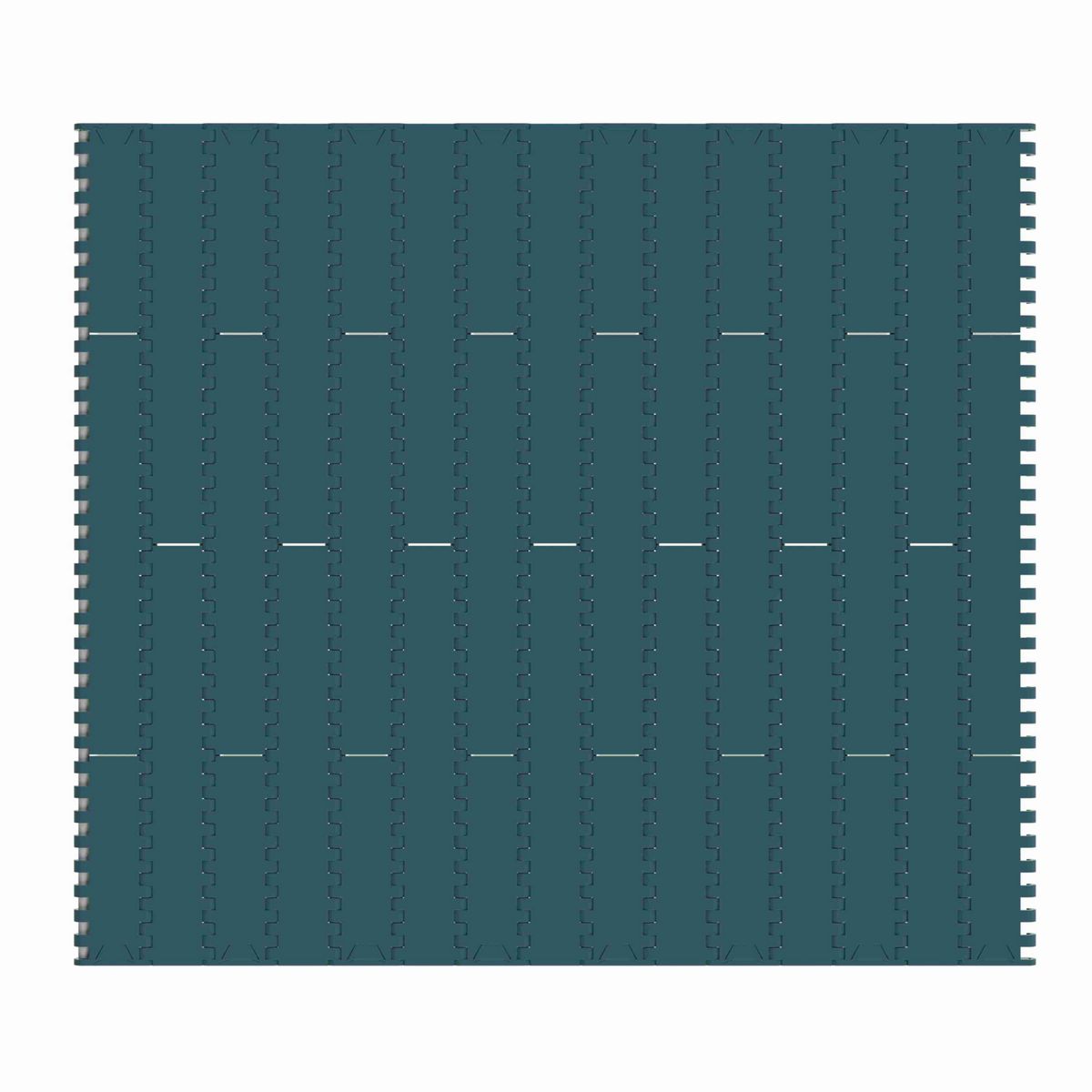 Rexnord 1000FT Straight Running Solid Top, Material: Green Low Friction Acetal, Width: 850mm, Pitch: 1in - 817.30.19