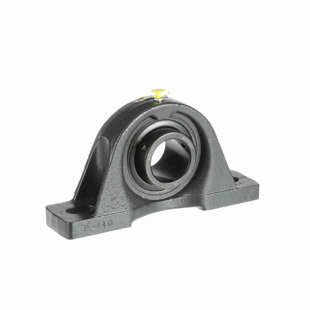 Sealmaster Mounted Cast Iron Two Bolt Pillow Block Ball Bearing - 52100 Bearing Steel, Black Oxided - Setscrew Lock - Air Handling Housing Fit, Noise Tested - SPM-35 CXU