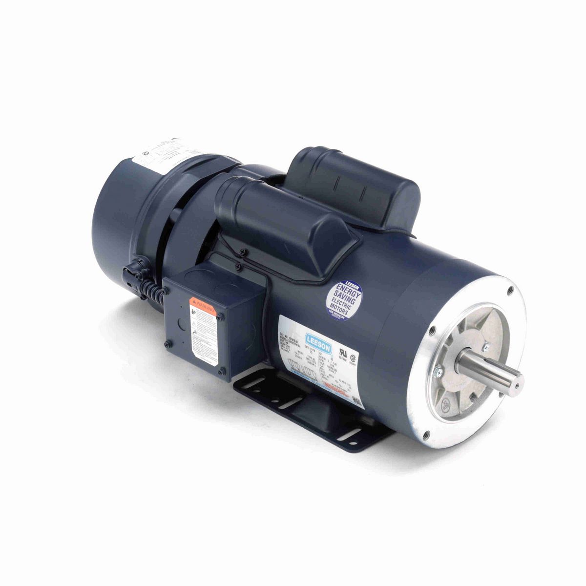 LEESON Brake Motor, 2 HP, 1 Ph, 60 Hz, 115/230 V, 1800 RPM, 145TC Frame, TEFC - 121816.00