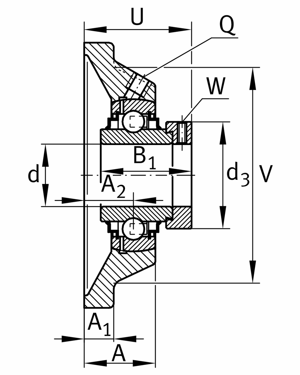 Фланцевый корпус INA RCJ100-XL (RCJ100)