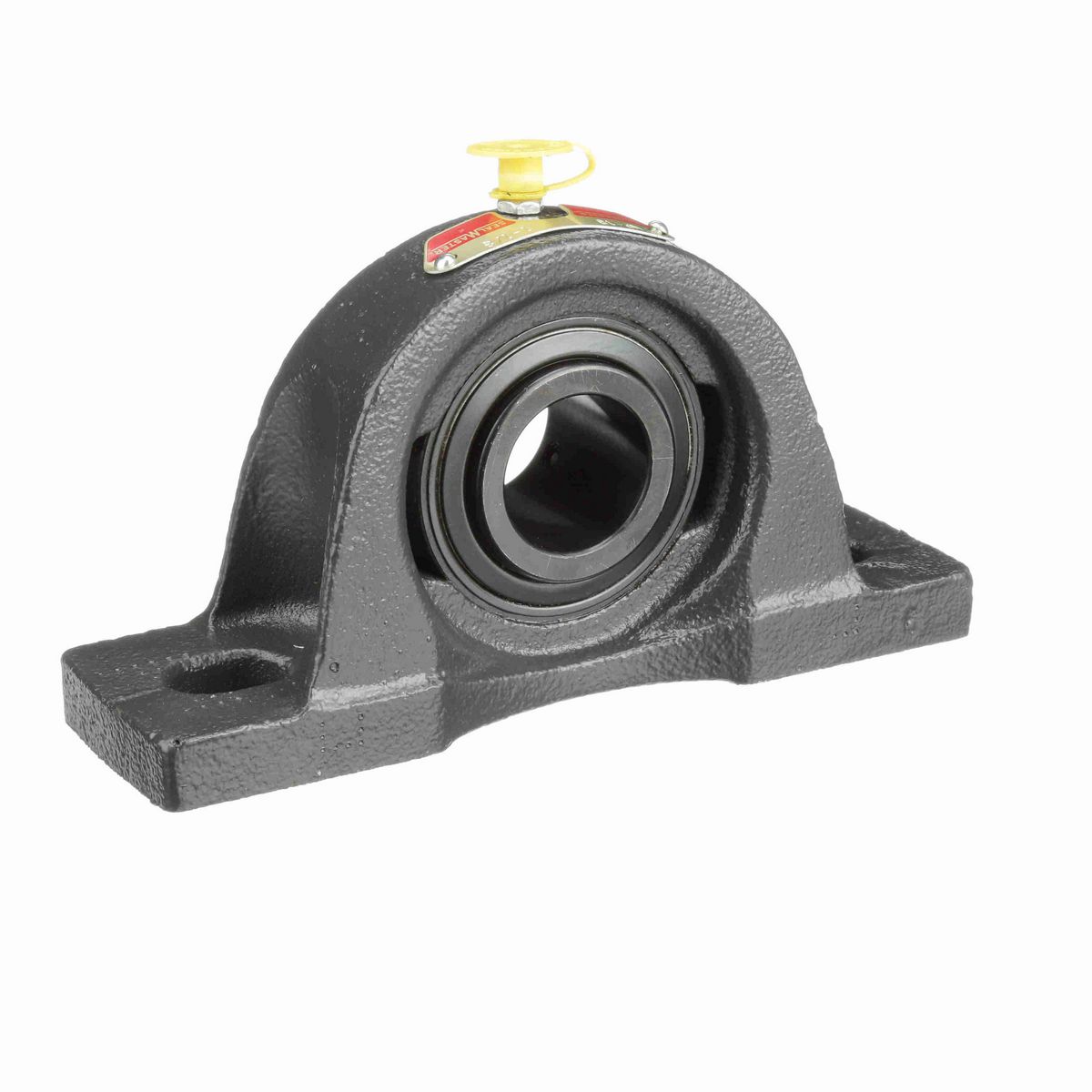 Sealmaster Mounted Cast Iron Two Bolt Pillow Block Ball Bearing - 52100 Bearing Steel, Black Oxided - Setscrew Lock - NP-18