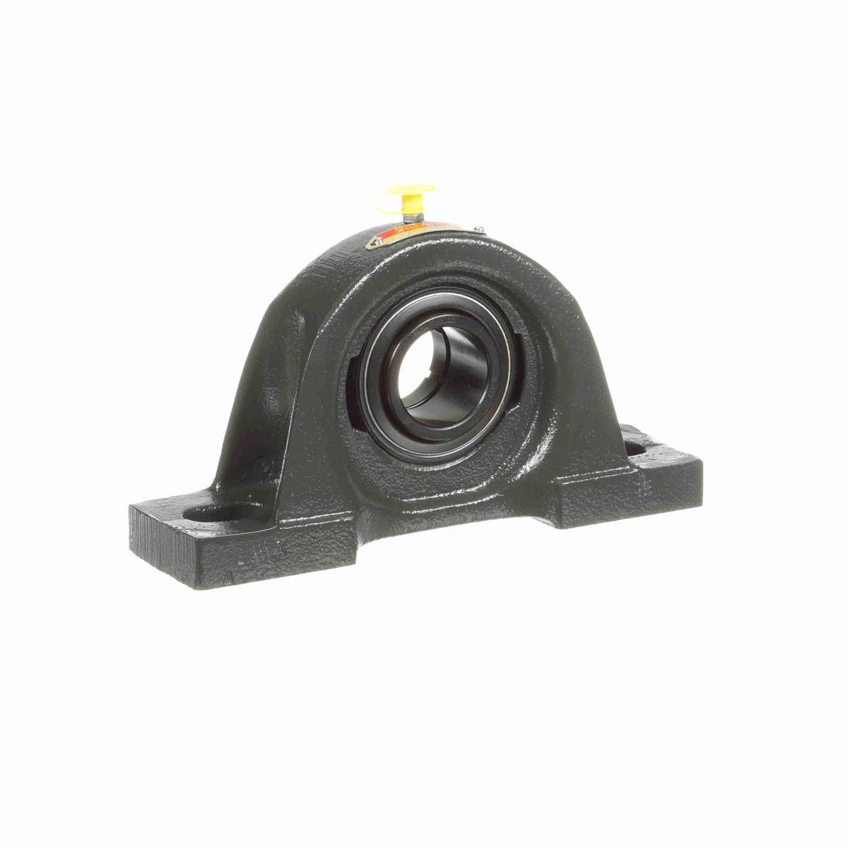 Sealmaster Mounted Cast Iron Two Bolt Pillow Block Ball Bearing - 52100 Bearing Steel, Black Oxided - Concentric Lock - SP-23T