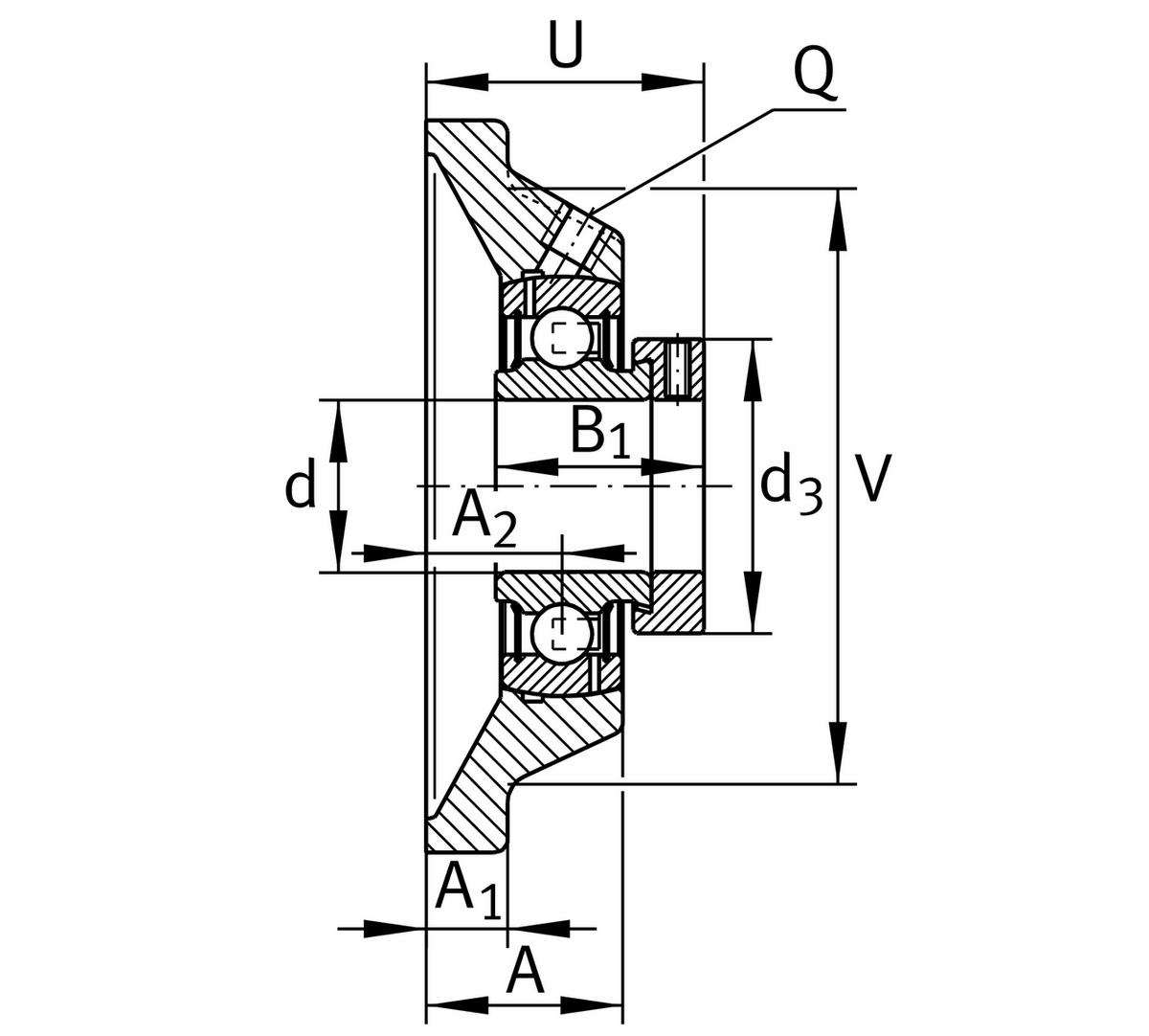 Фланцевый корпус INA PCJ50-XL-N-FA125