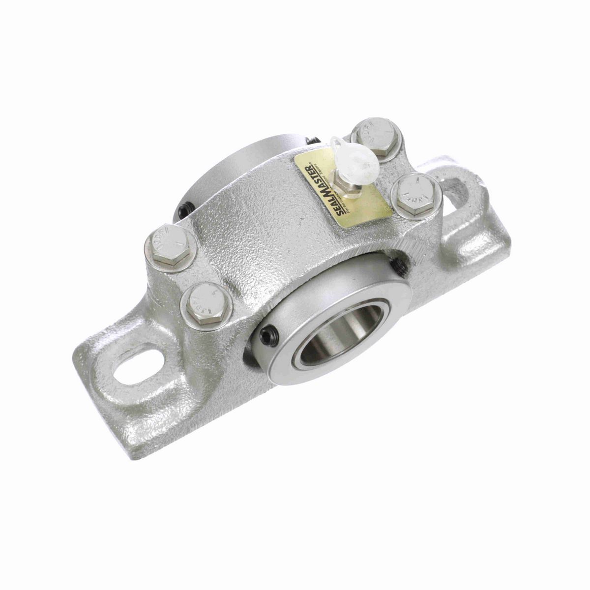 Sealmaster Mounted Flouropolymer Coated Cast Iron Two Bolt Pillow Block Tapered Roller - 52100 Bearing Steel - Double Collar Mount Lock - Corrosion Resistant - RPB 107-C2 CR